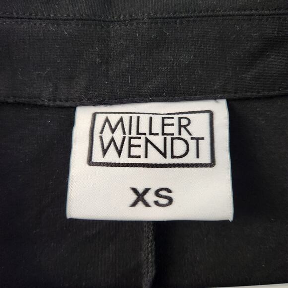 Miller Wendt Alexis Black Blazer XS Button Front Stretch Preppy Classic Military - Picture 6 of 9